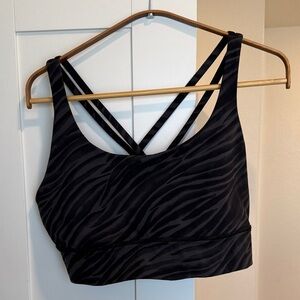 Lululemon Black Zebra Print Sports Bra size 12